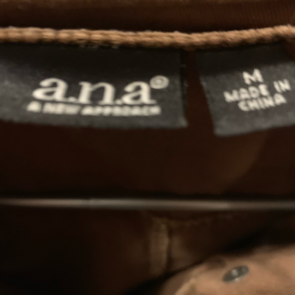 Brown Fall Jacket by a.n.a. Size Medium